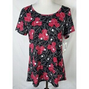 NWT LuLaRoe Disney Minnie Mouse Classic T Shirt Women's Medium Black and Red